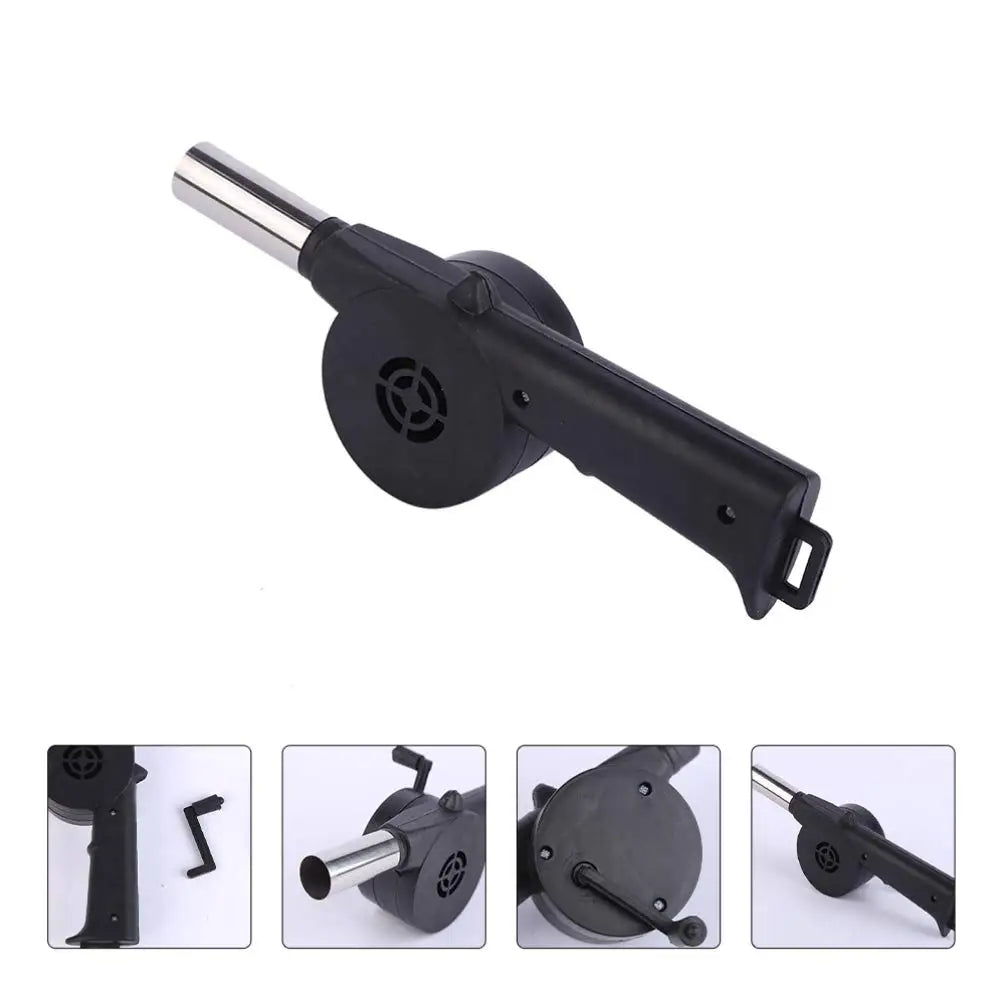Mini Hand Crank BBQ Air Blower Portable Fire Fan for Grill Camping Outdoor Cooking