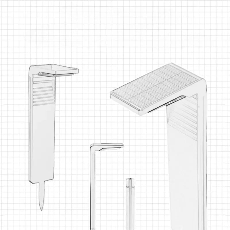1 Piece Solar Powered Garden Pathway Light Waterproof Outdoor Landscape Lawn Light White