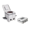 Portable Folding Camping Toilet Stool with Lid Odor Resistant Design for Outdoor Travel Emergency Use White