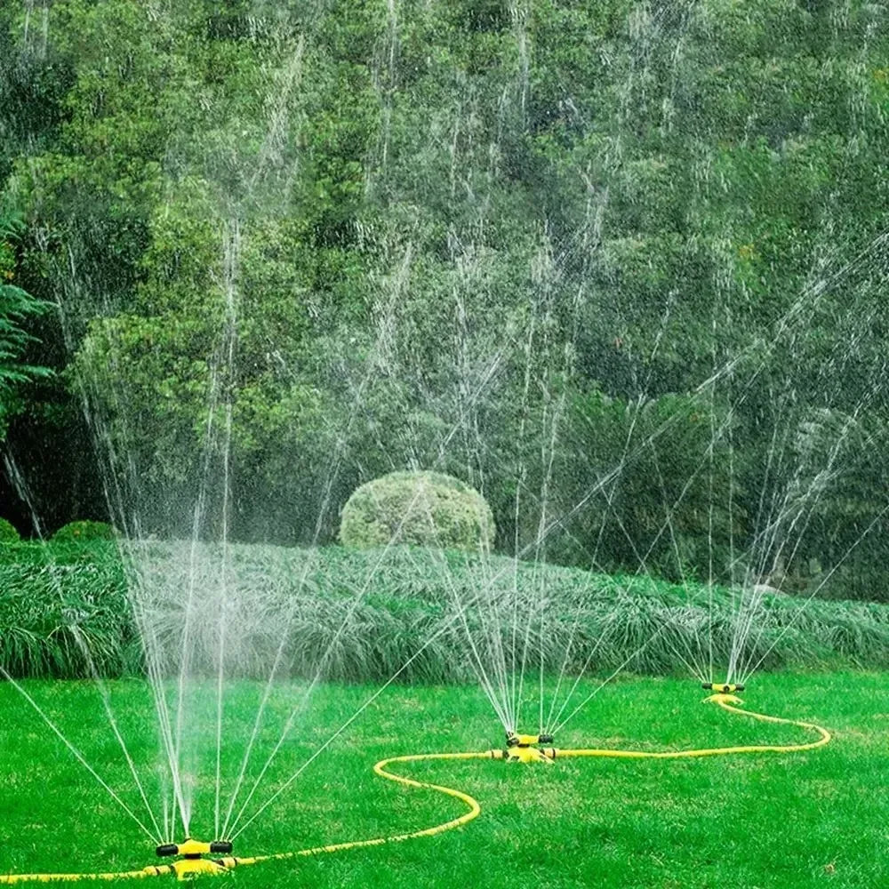2 Pack 360 Degree Garden Sprinklers with 10m Hose Automatic Rotating Watering System for Lawn Garden and Yard