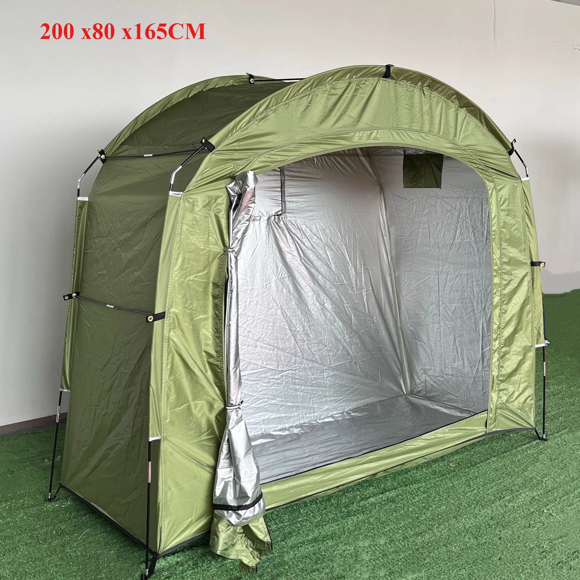 Portable Storage Tent Green Small Waterproof Bicycle Shelter for Bikes Garden Equipment and Outdoor Gear