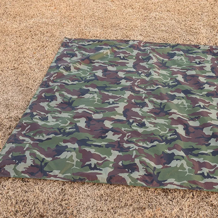 150x200cm Green Camouflage Thickened Non-Slip Camping Mat Heavy Duty Oxford Ground Sheet for Outdoor Travel