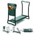 Foldable Garden Kneeler Seat with EVA Pad Steel Frame Gardening Bench
