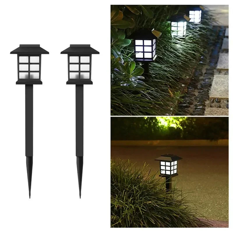 2 Pack Solar Pathway Lights Outdoor Waterproof Garden Yard LED Lighting White