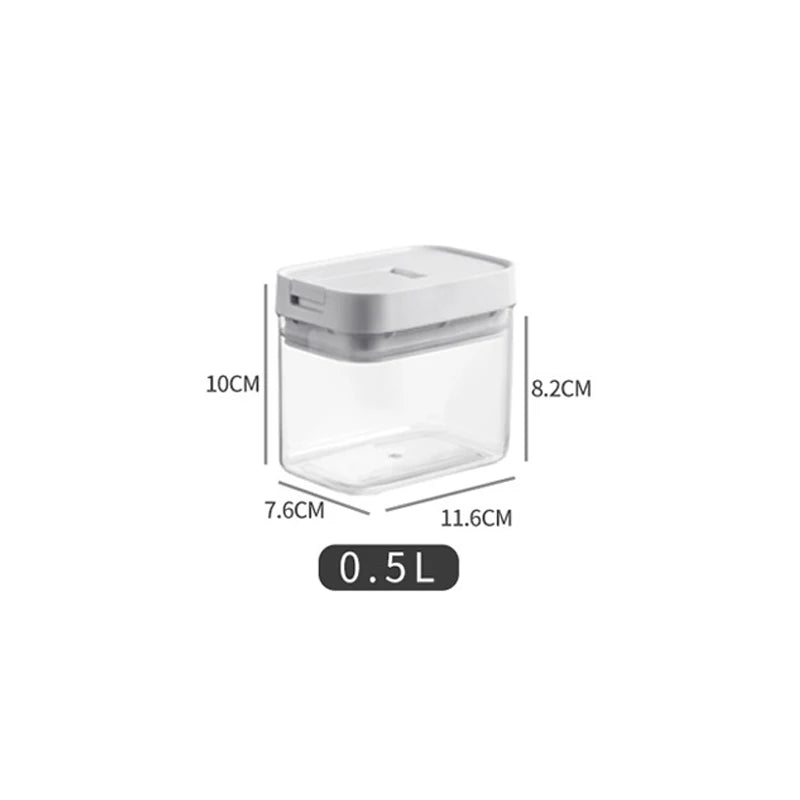 500ml Transparent Pasta Storage Box Plastic Dry Food Container with Lid