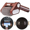 Rechargeable Electric Grill Cleaning Brush Stainless Steel Roller BBQ Scrubber Brown