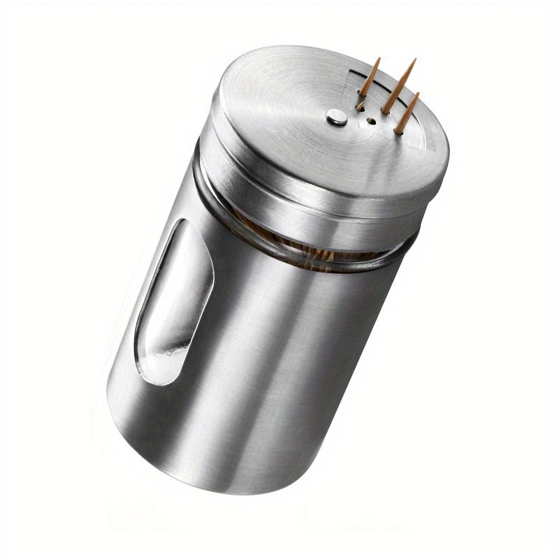 Stainless Steel Spice Shaker Seasoning Storage Jar with Viewing Window for Salt Pepper Herbs
