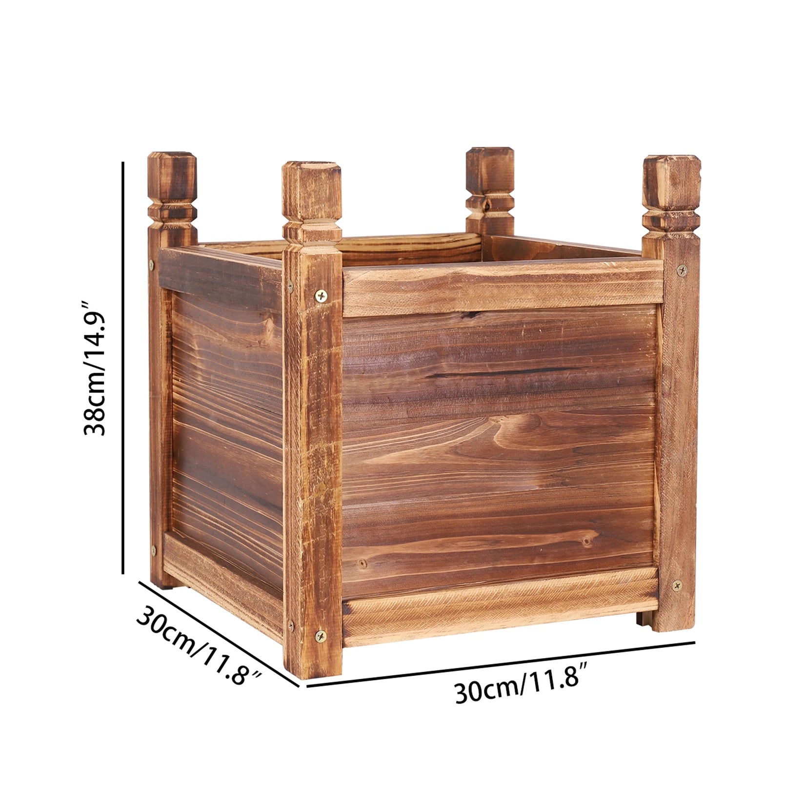 Small Wooden Raised Garden Bed Planter Box Indoor Outdoor Flower Herb Vegetable