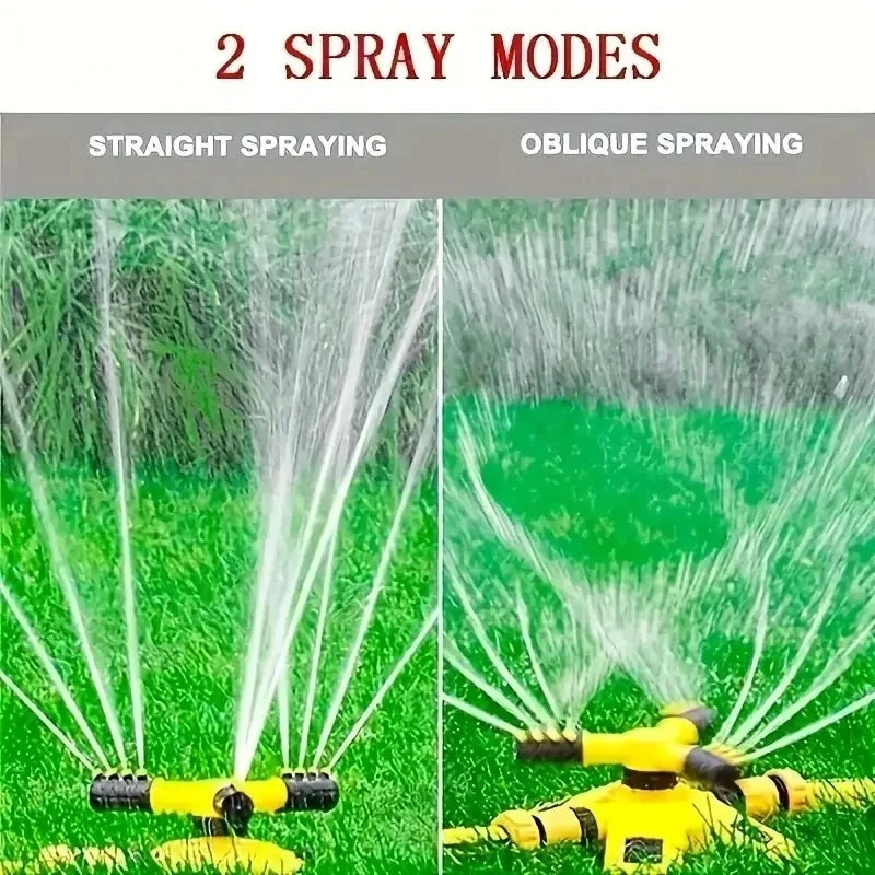2 Pack 360 Degree Garden Sprinklers with 10m Hose Automatic Rotating Watering System for Lawn Garden and Yard