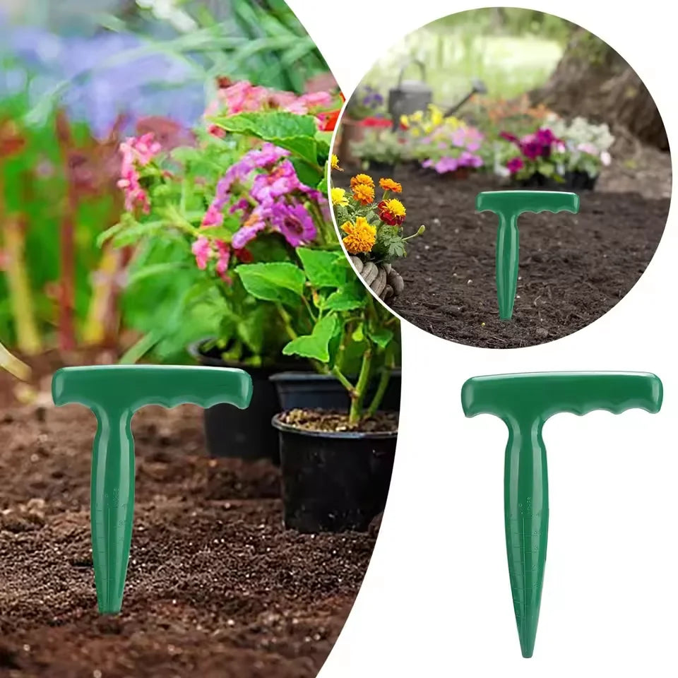 Handheld Garden Hole Puncher Seed Planting Dibber with Measurement Scale Lightweight Soil Hole Maker Tool