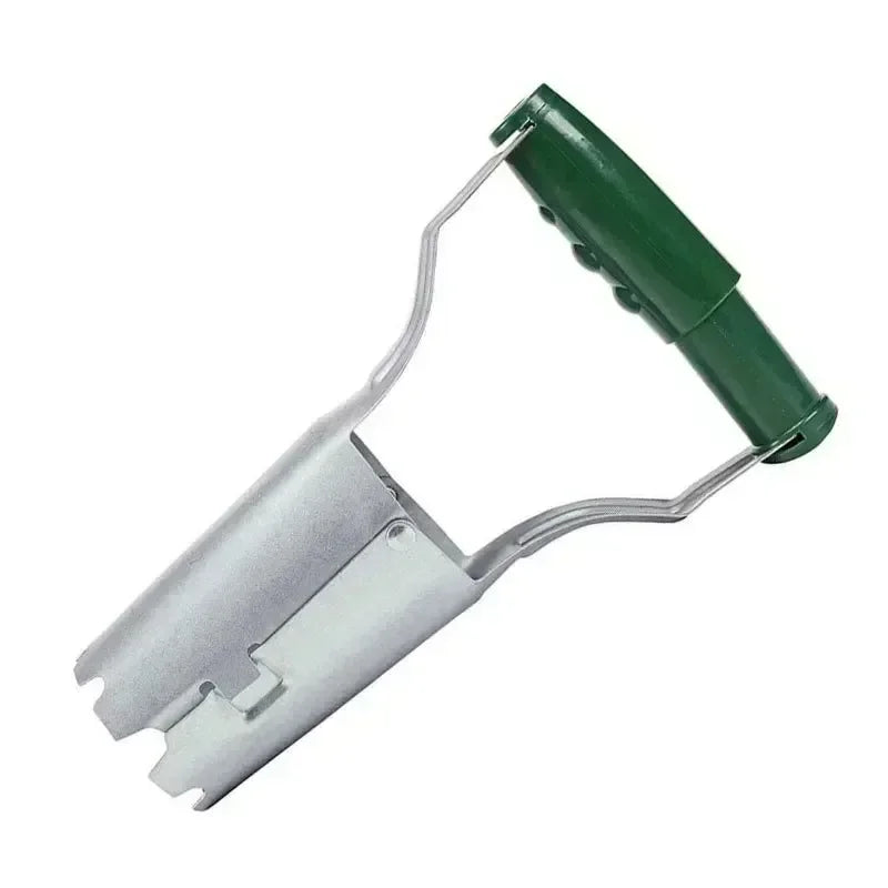Seedling Planter Heavy Duty Steel Hole Digging Tool with Dark Green Handle for Seedling Transplanting and Planting