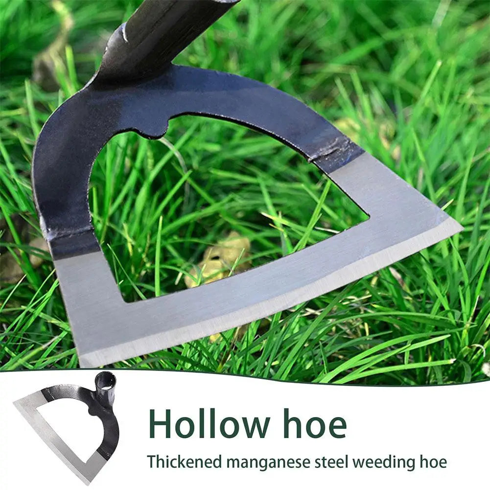 23CM Hollow Weeding Hoe Manganese Steel Handheld Garden Soil Cultivation Tool
