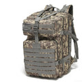 50L Gray Camouflage Waterproof Tactical Backpack with Molle Webbing for Hiking Camping Trekking and Travel