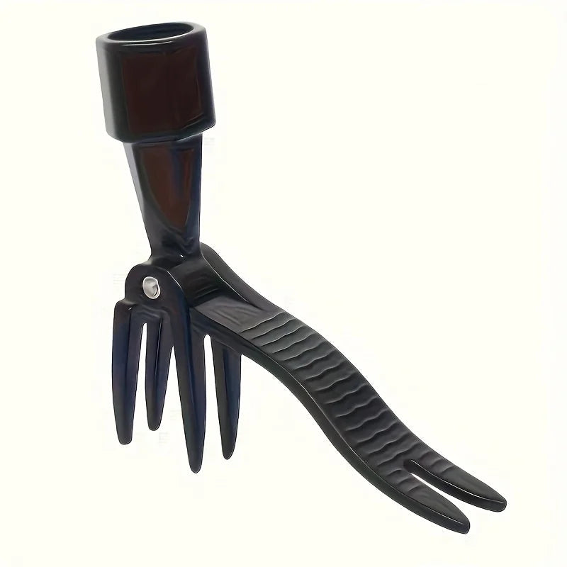 Heavy Duty Weed Puller with 4-Prong Claw Stainless Steel Root Removal Garden Tool