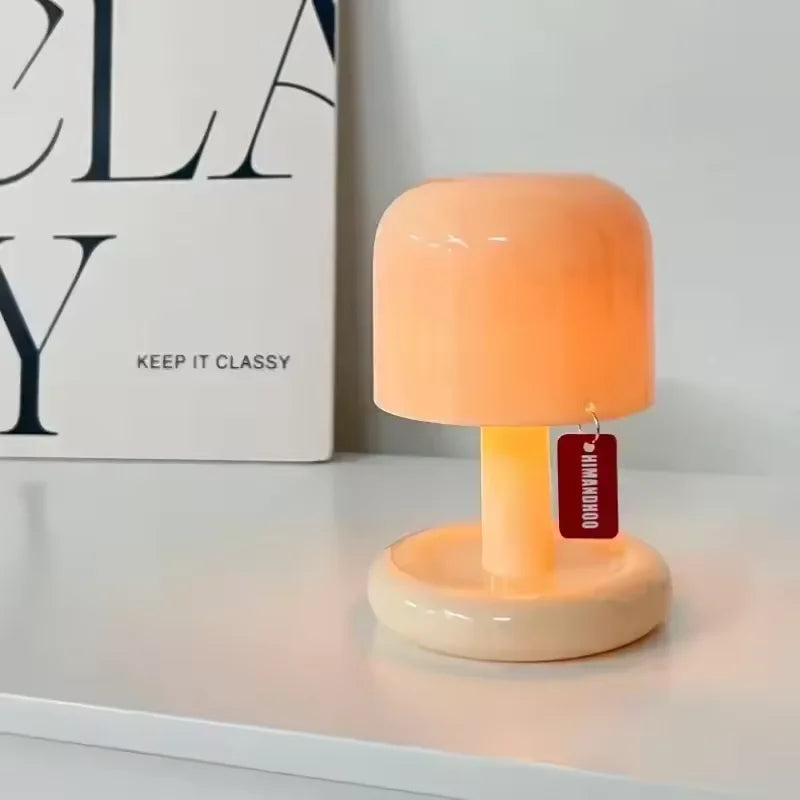Rechargeable Sunset Night Light Warm White Table Lamp with Touch Control for Bedroom and Desk
