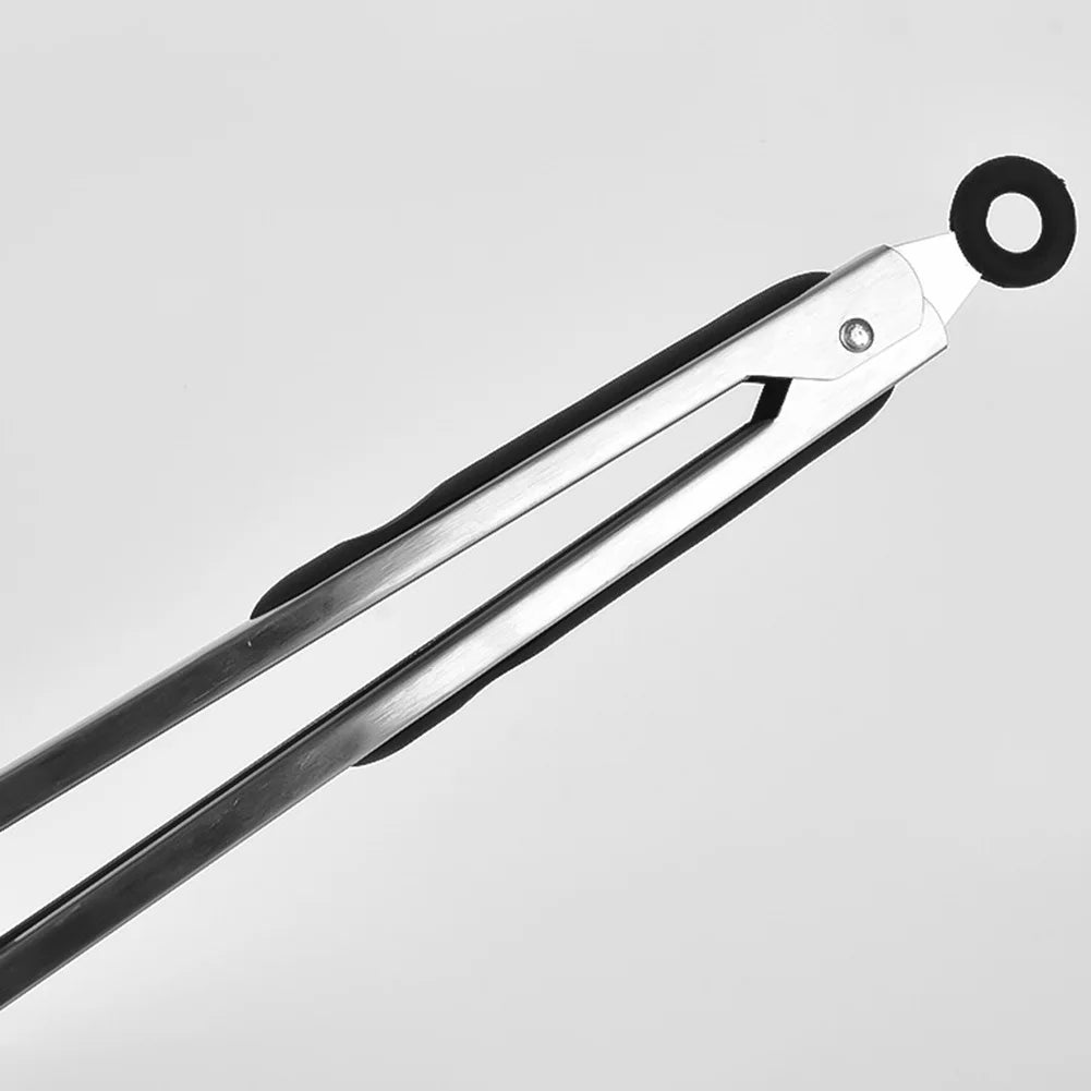 35cm Stainless Steel BBQ Tongs Kitchen Food Clip for Grilling Serving