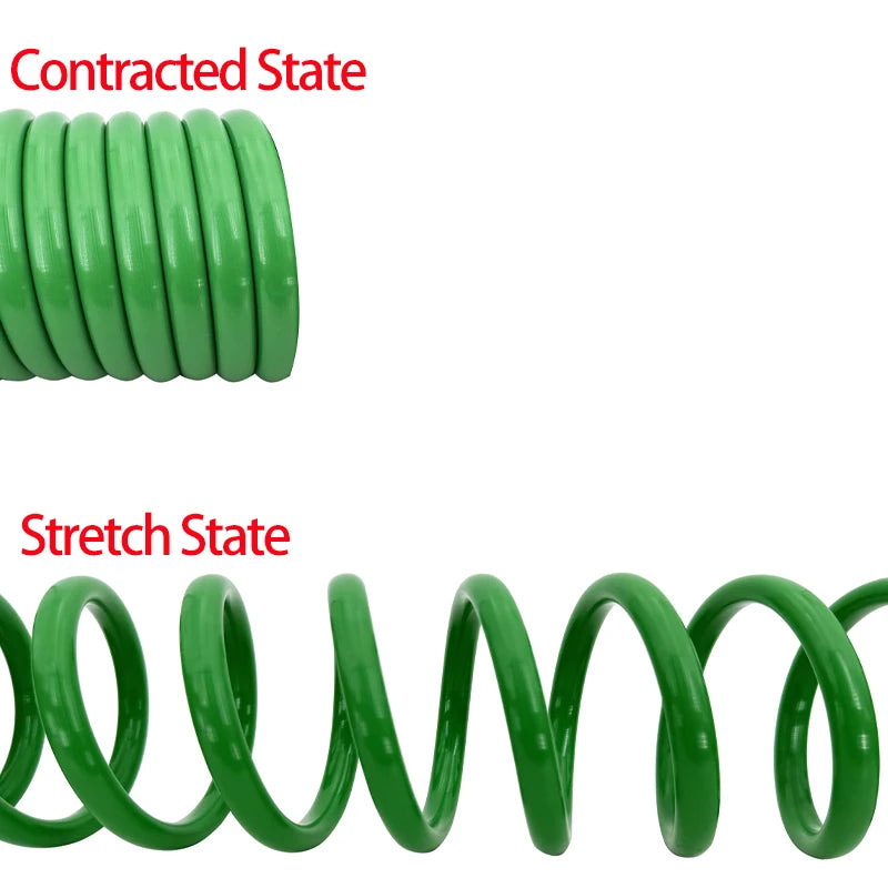 7.5m Garden Hose with 7 Function Spray Nozzle Flexible Coil Water Hose for Garden Watering and Car Washing