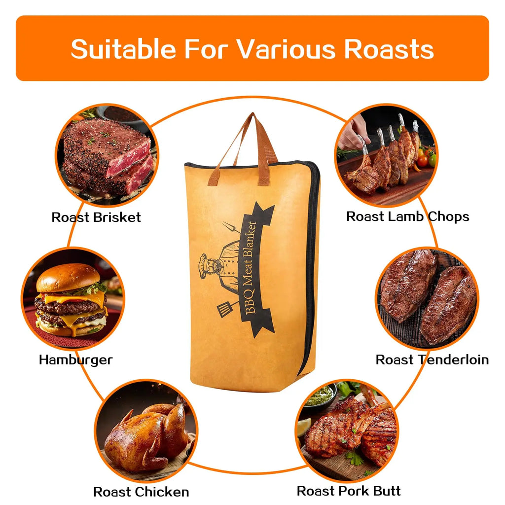 15 Inch Large BBQ Meat Resting Bag Insulated Thermal Storage Blanket for Brisket Beef Pork and Turkey