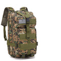 25L Green Camouflage Waterproof Tactical Backpack with Molle Webbing for Hiking Camping Trekking and Travel