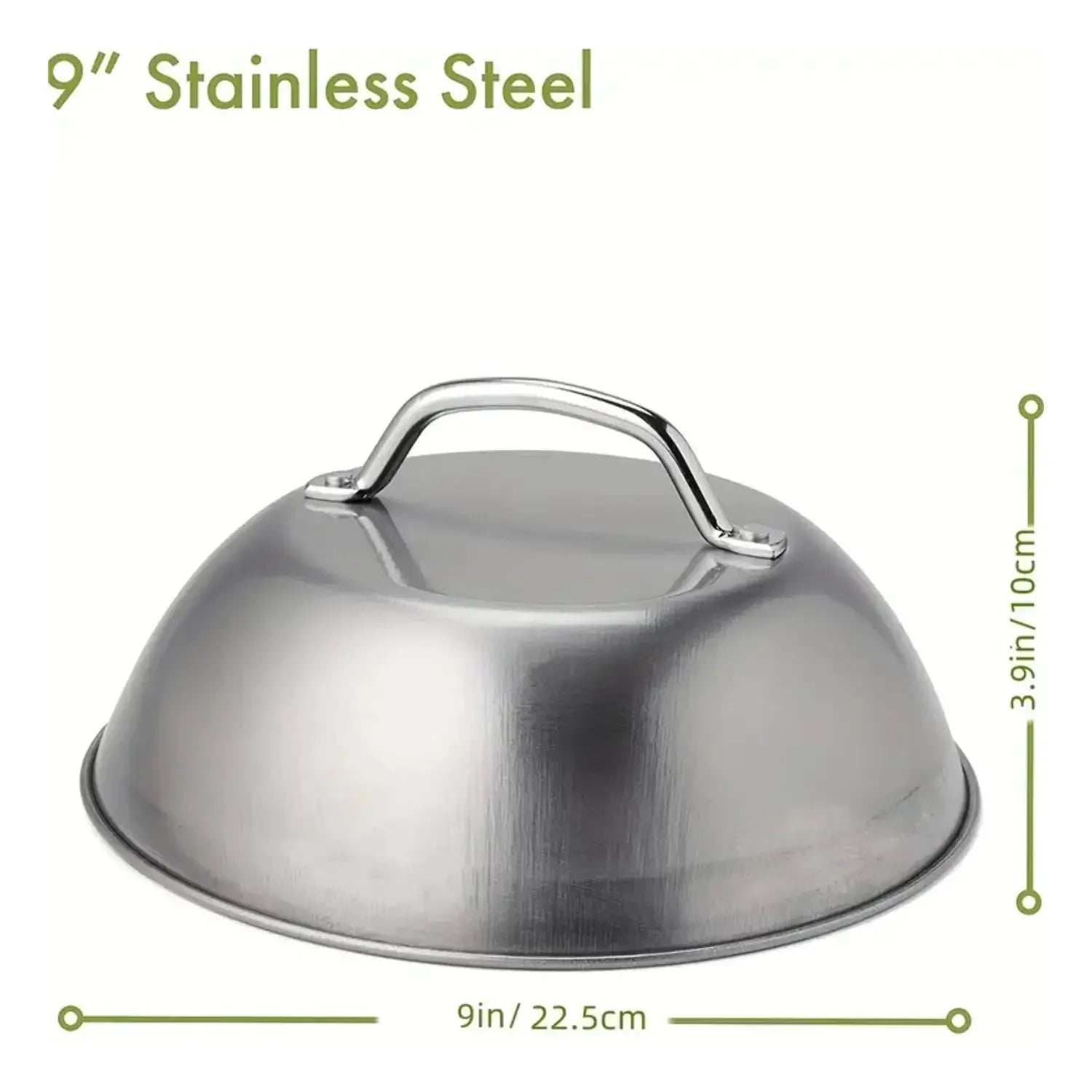 Stainless Steel BBQ Grill Cover 9 Inch Cooking Dome Outdoor Barbecue Accessory