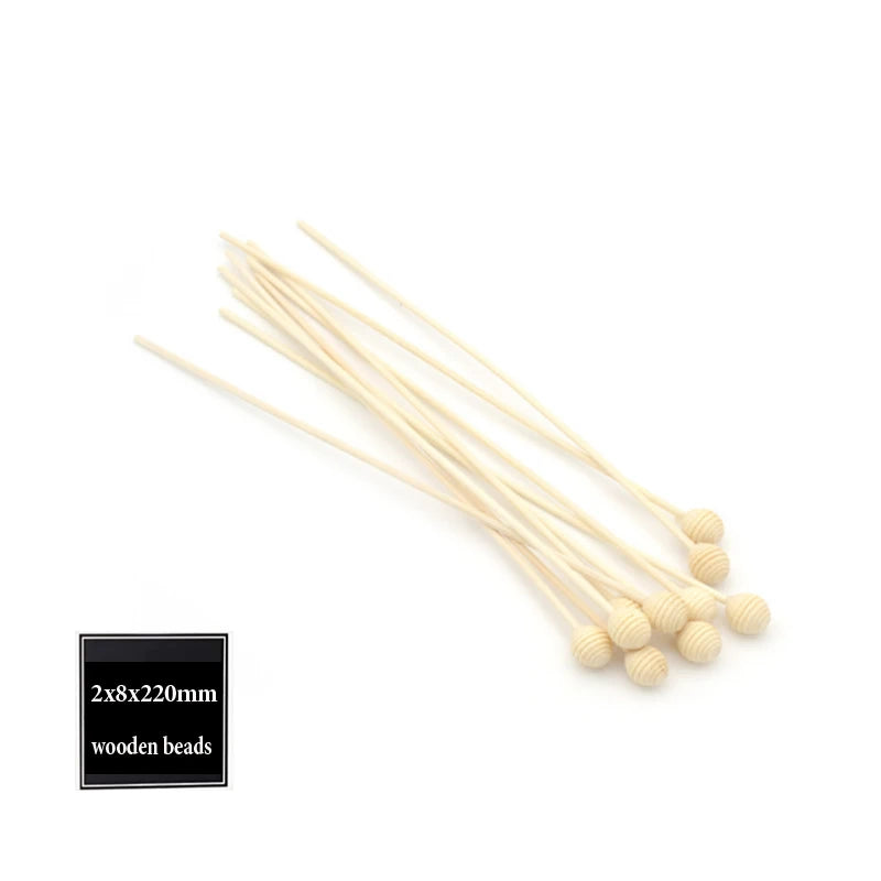 5 Piece Wooden Bead Diffuser Sticks 2x8x220mm Reed Sticks Home Fragrance Decor