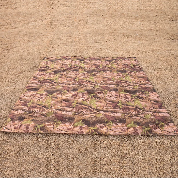 200x200cm Brown Camouflage Thickened Non-Slip Camping Mat Heavy Duty Oxford Ground Sheet for Outdoor Travel
