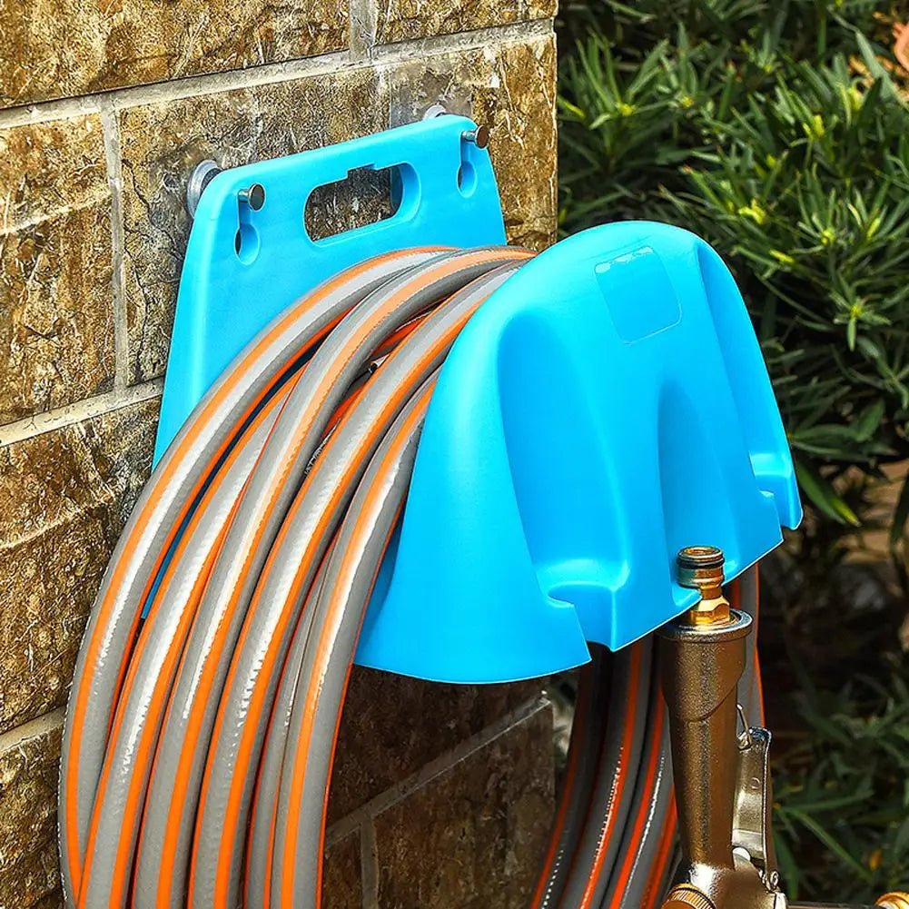 Garden Hose Holder Blue Wall Mounted Hose Storage Rack for Irrigation Hose Pipe and Watering Accessories