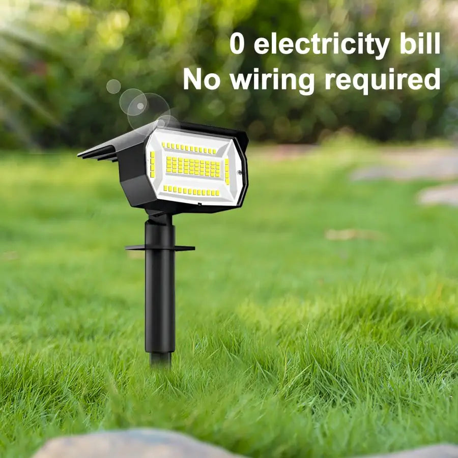 72LED White Light Solar Powered Garden Pathway Light Waterproof Outdoor Landscape Lamp