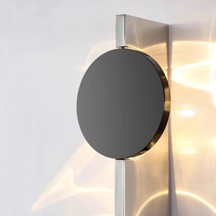 33CM One Round LED Wall Light Warm White Modern Creative Shadow Wall Sconce for Bedroom Hallway and Living Room
