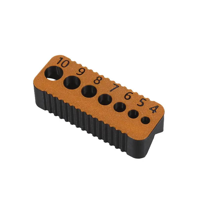 Drill Guide Block Orange for 4mm to 10mm Holes Precision Drilling Jig Tool for Woodworking and DIY Projects