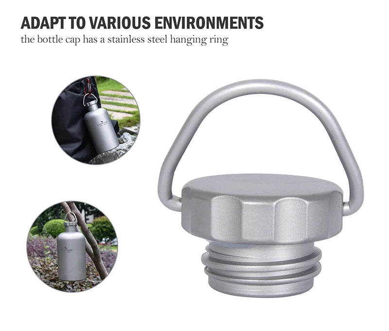 400ml Titanium Water Bottle Narrow Neck Leak-Proof Outdoor Flask