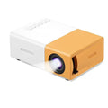 Mini Portable Projector Orange HD LCD Home Cinema Projector with Built-in Speaker HDMI and Remote Control