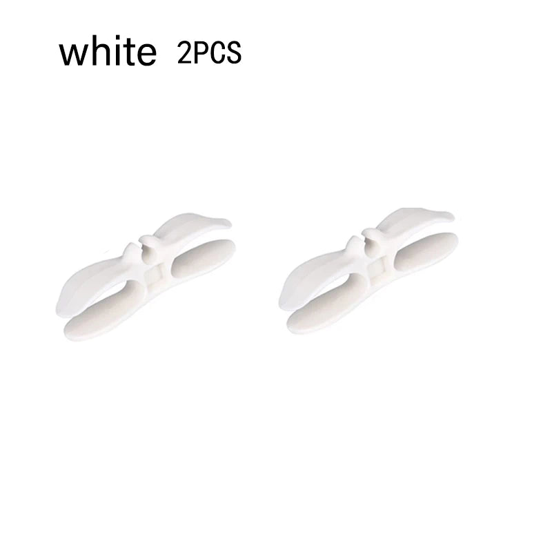 2 Piece White Cable Organizer Wire Winder Cord Holder Kitchen Appliance Cable Management