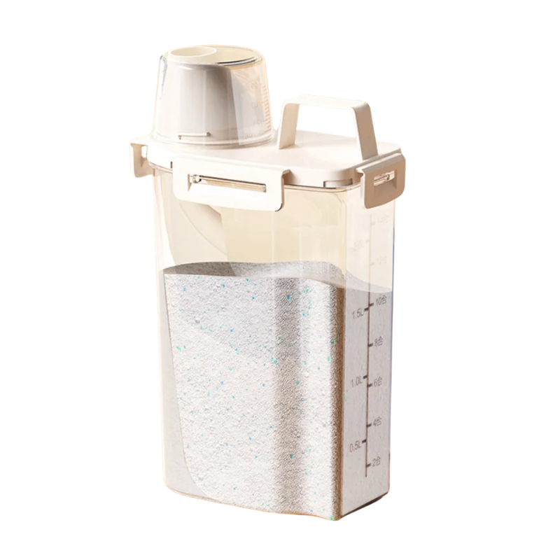 3L Storage Container Measuring Cup Lid Dispenser Bottle for Liquid and Powder Storage