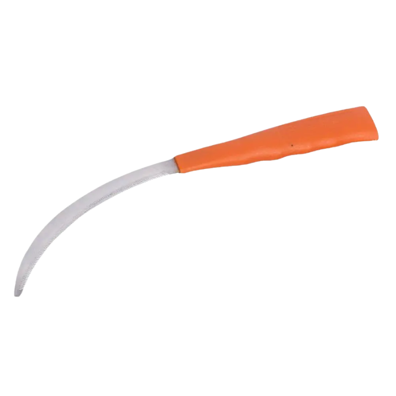 Garden Weeding Sickle Stainless Steel Hand Tool with Non Slip Handle for Gardening and Harvesting