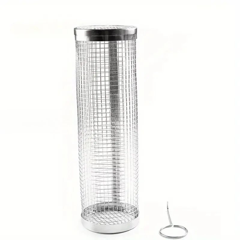 30cm Stainless Steel BBQ Grill Cage for Outdoor Camping Grilling
