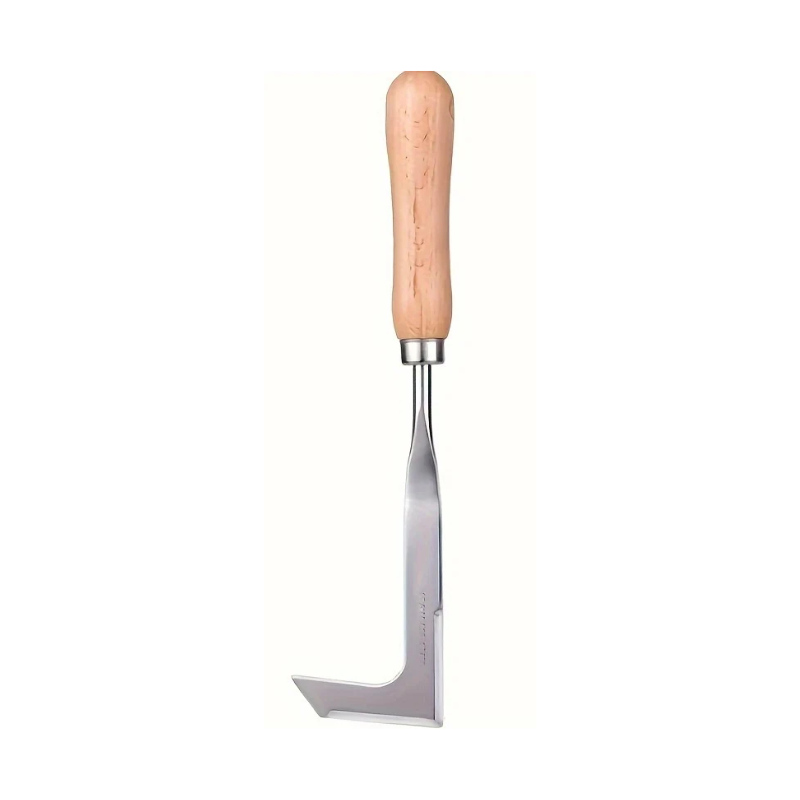 L-Shaped Stainless Steel Weeding Tool Manual Garden Weed Remover for Pavement Cracks and Gaps