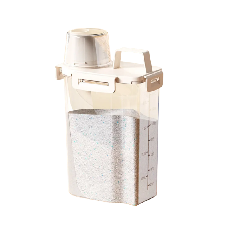 2.5L Storage Container Measuring Cup Lid Dispenser Bottle for Liquid and Powder Storage