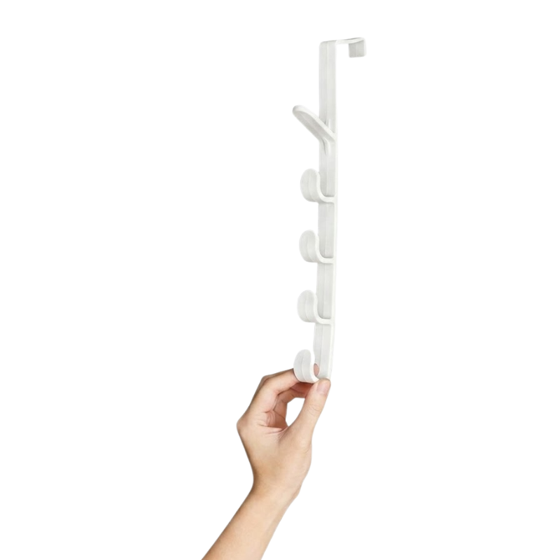 Behind Door Hook Hanger Over Door Storage Rack Coat Holder White