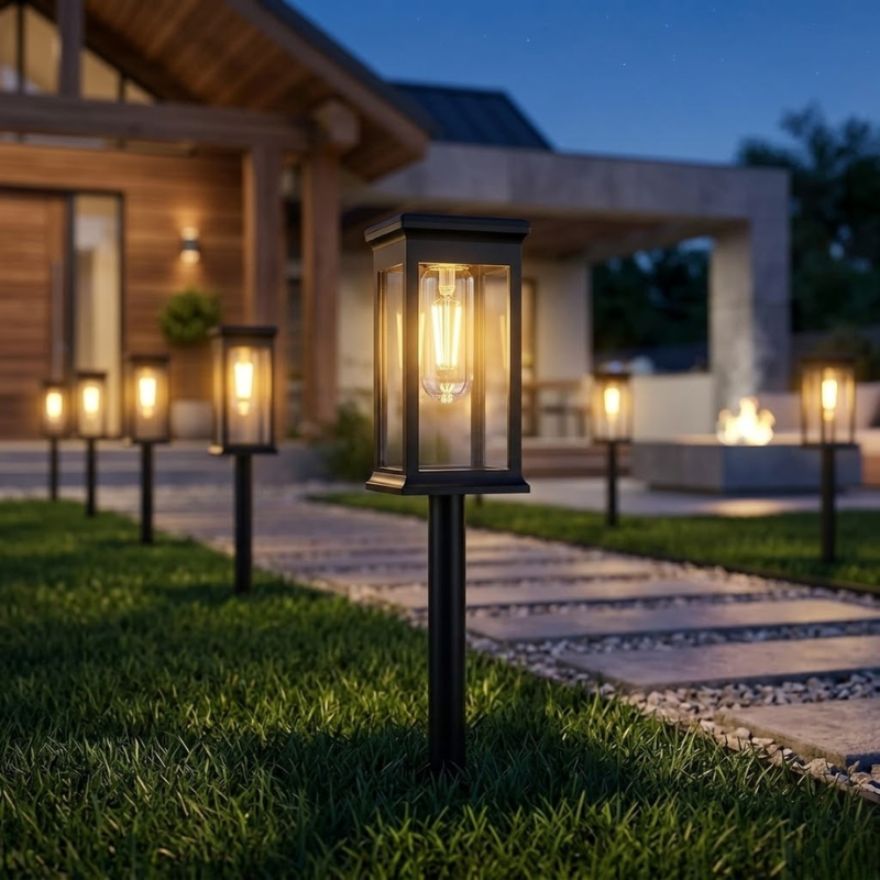 1 Piece Solar Garden Lawn Light Warm White IP65 Outdoor Landscape Path Light