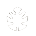 16cm Small Metal Plant Stem Support White Monstera Climbing Stabilizer Decorative Leaf Design
