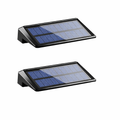 2 Pack Solar LED Wall Lights Warm White Outdoor Waterproof Fence Deck Pathway Lights