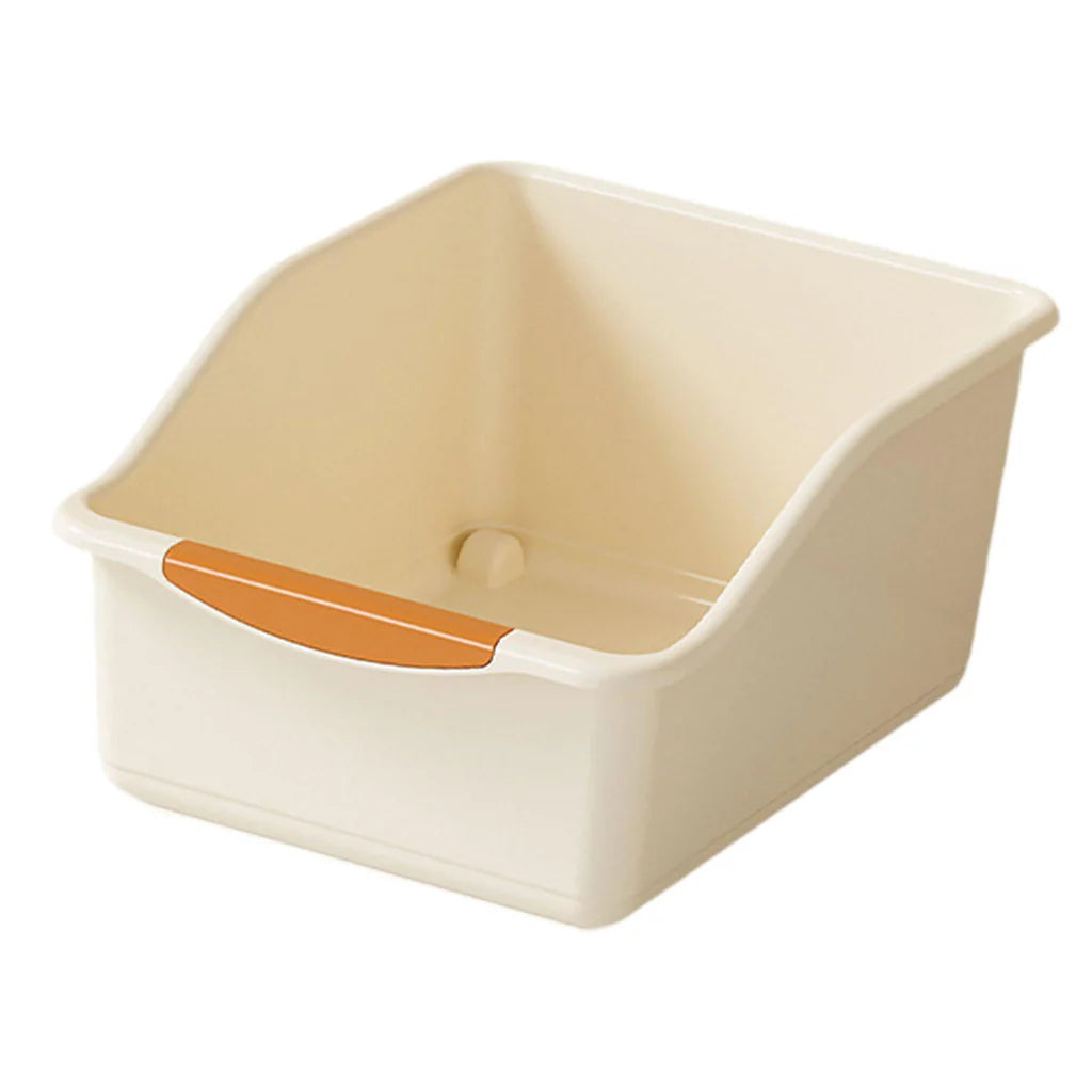 3 Piece Large Under Sink Organizer with Wheels Pull-Out Storage Bins Beige Kitchen Cabinet Organizer