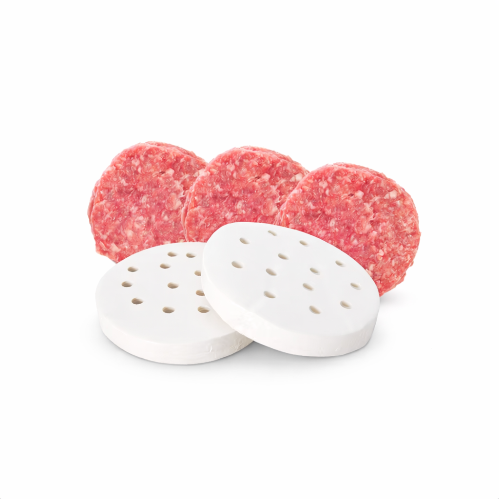 Round Burger Patty Paper Non Stick Oil Absorbing Sheets for Press 150mm